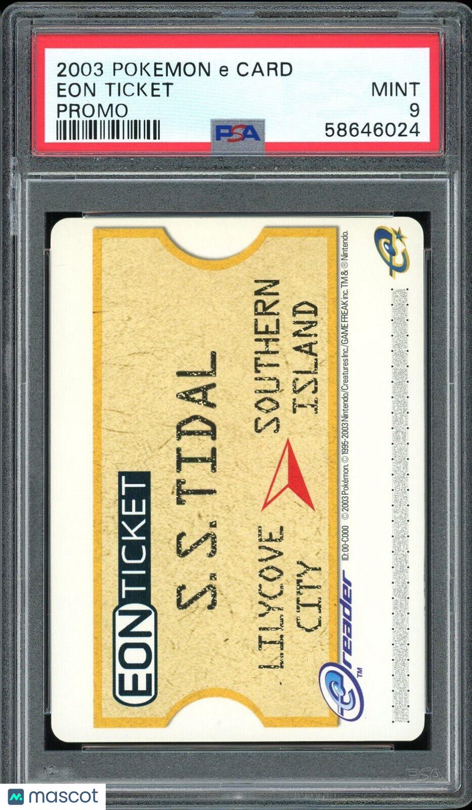 2003 Pokemon EON TICKET Eon Ticket English Promo PSA 9