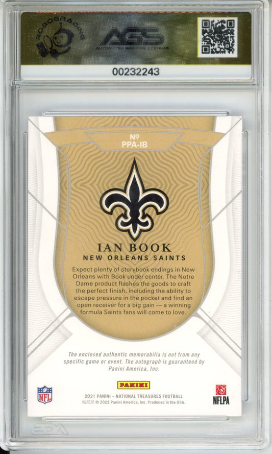 Football 2021 Panini National Treasures Ian Book #PPA-IB 14/25 Unlimited AGS 9.5