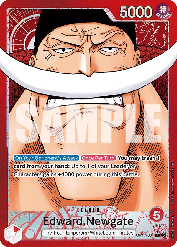 The World's Strongest Warriors Edward.Newgate (001) (Alternate Art #OP17-001 Foil English