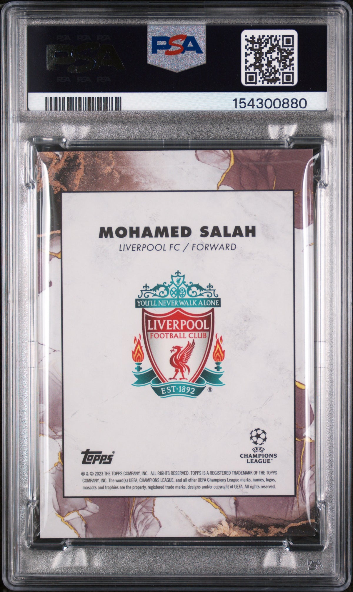 2022 unknown unknown 23 Topps Inception UEFA Club Competitions Mohamed Salah Star Quality-Green English PSA 9