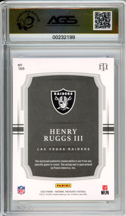 Football 2020 Panini National Treasures Henry Ruggs III #169 /99 AGS 10