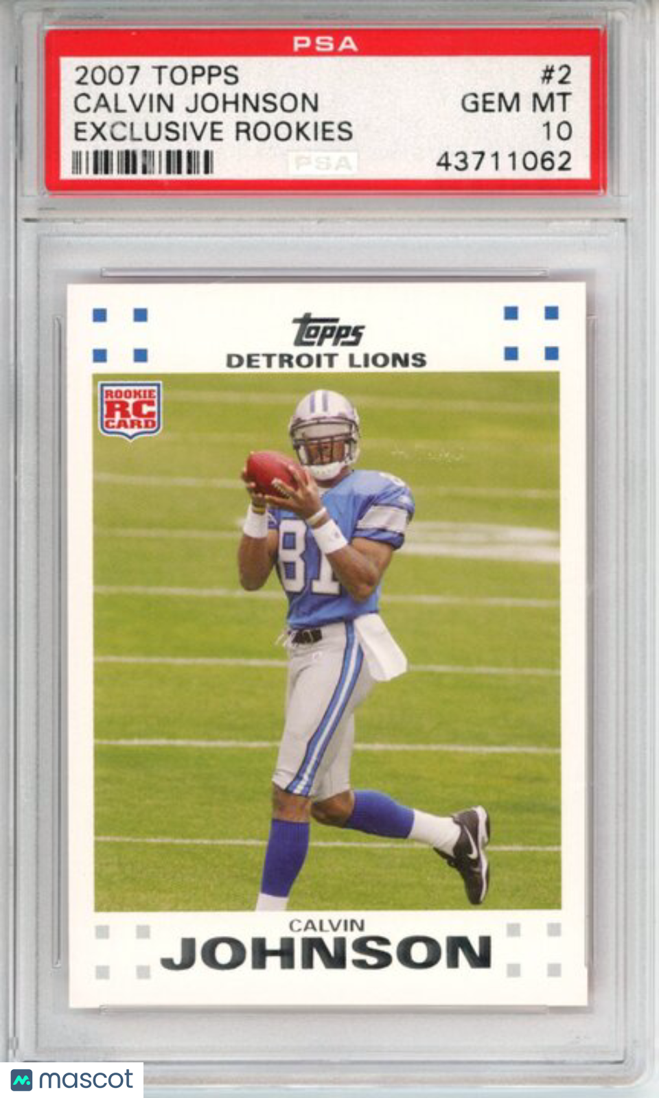 2007 Topps Exclusive Rookies Calvin Johnson #2 PSA 10