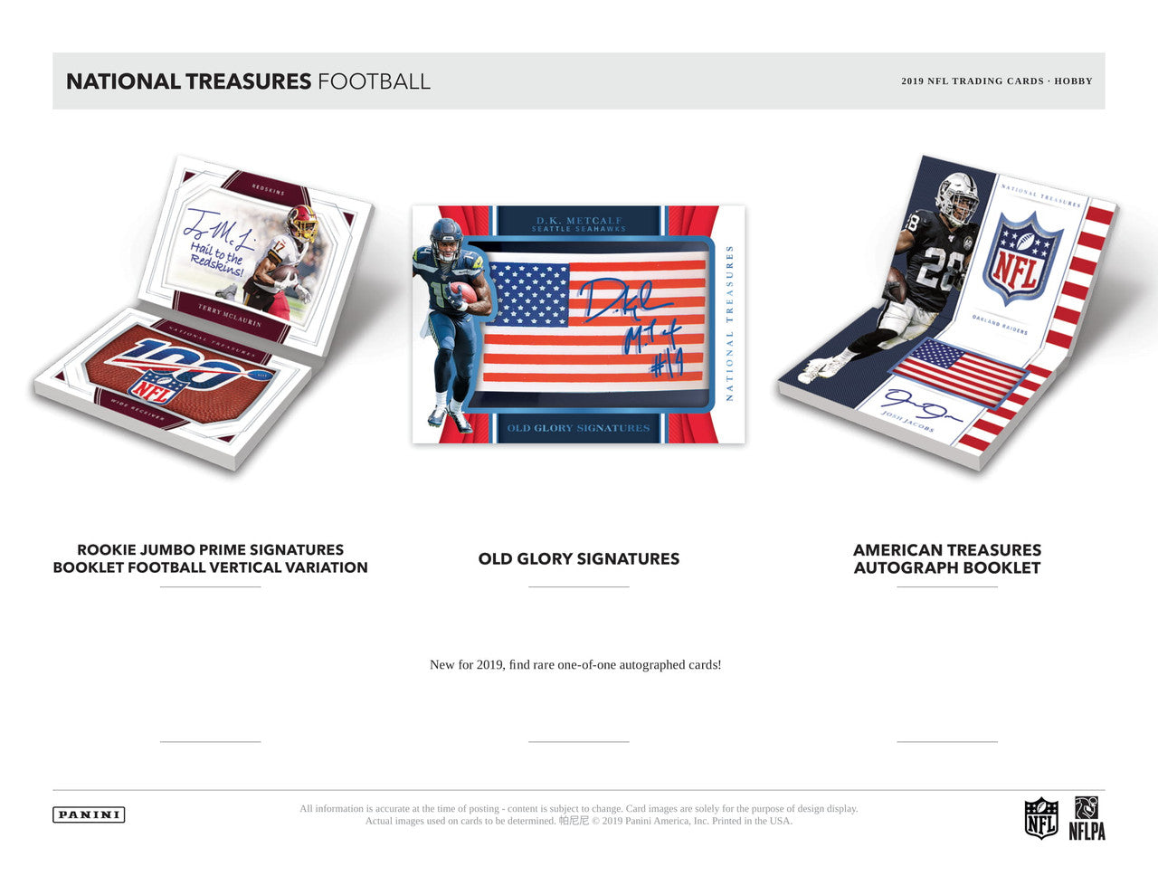 2019 Panini National Treasures Football Hobby Box FOTL
