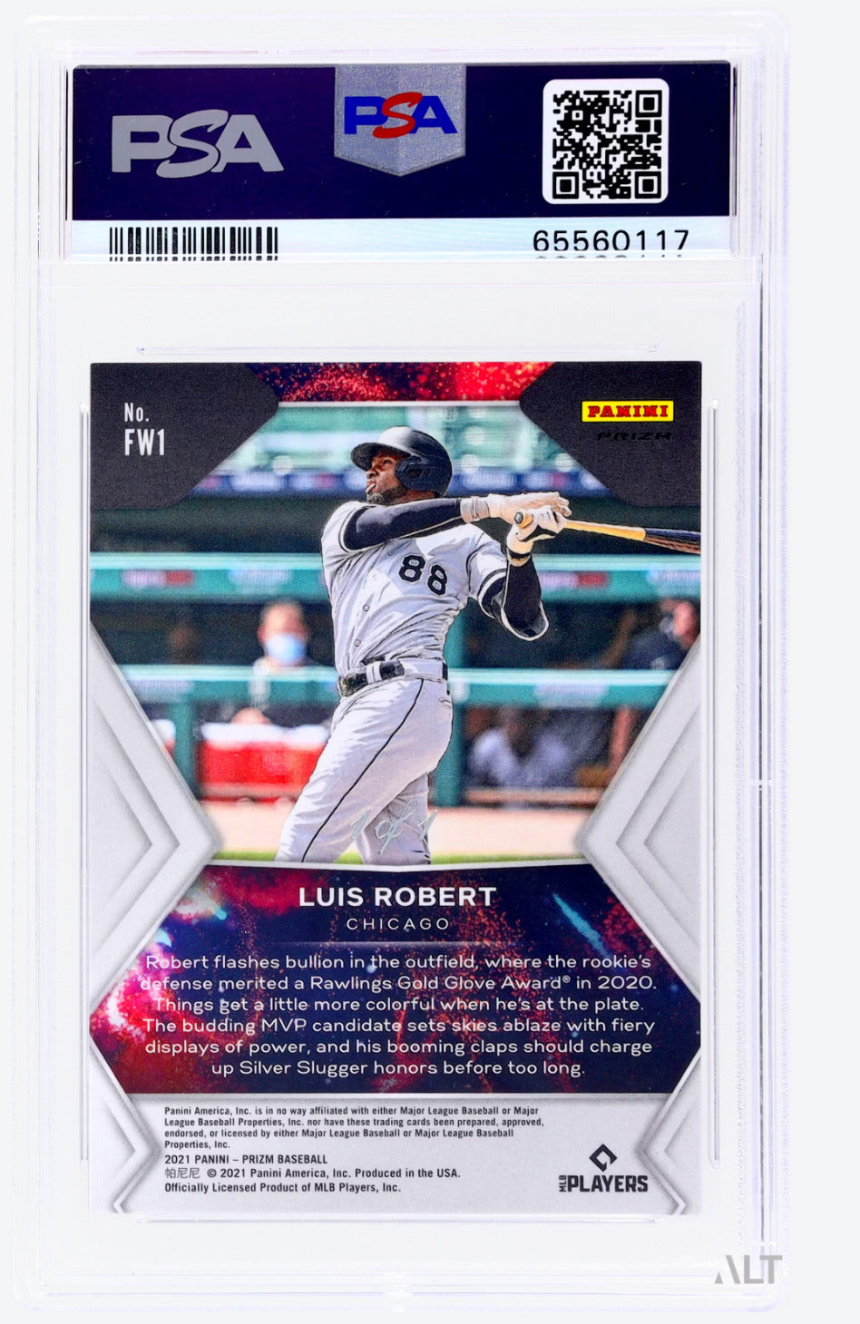 2021 Panini Prizm Luis Robert #FW1 Black Finite 1/1 PSA 9