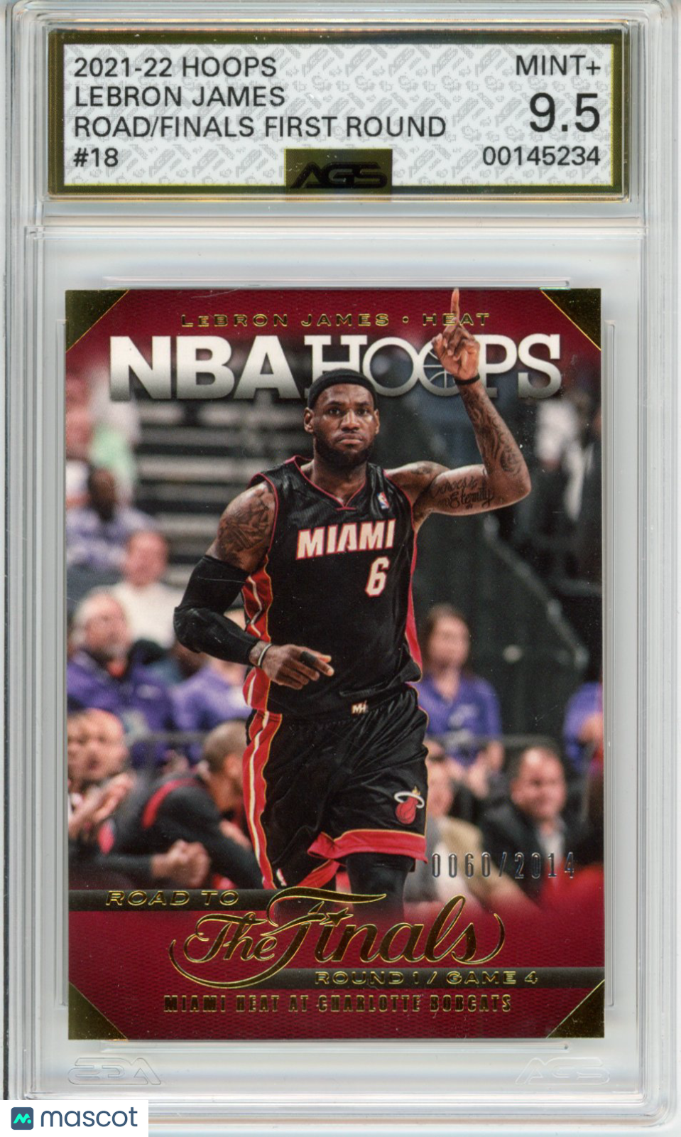 2022 Basketball 2021-22 Hoops LeBron James #018 AGS 9.5