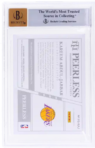 2019 National Treasures Kareem Abdul-Jabbar #PS-KAJ Peerless Signatures /10 BGS 9