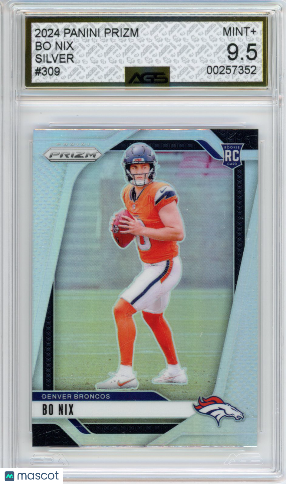 2024 Football Prizm BO NIX #309 SILVER AGS 9.5