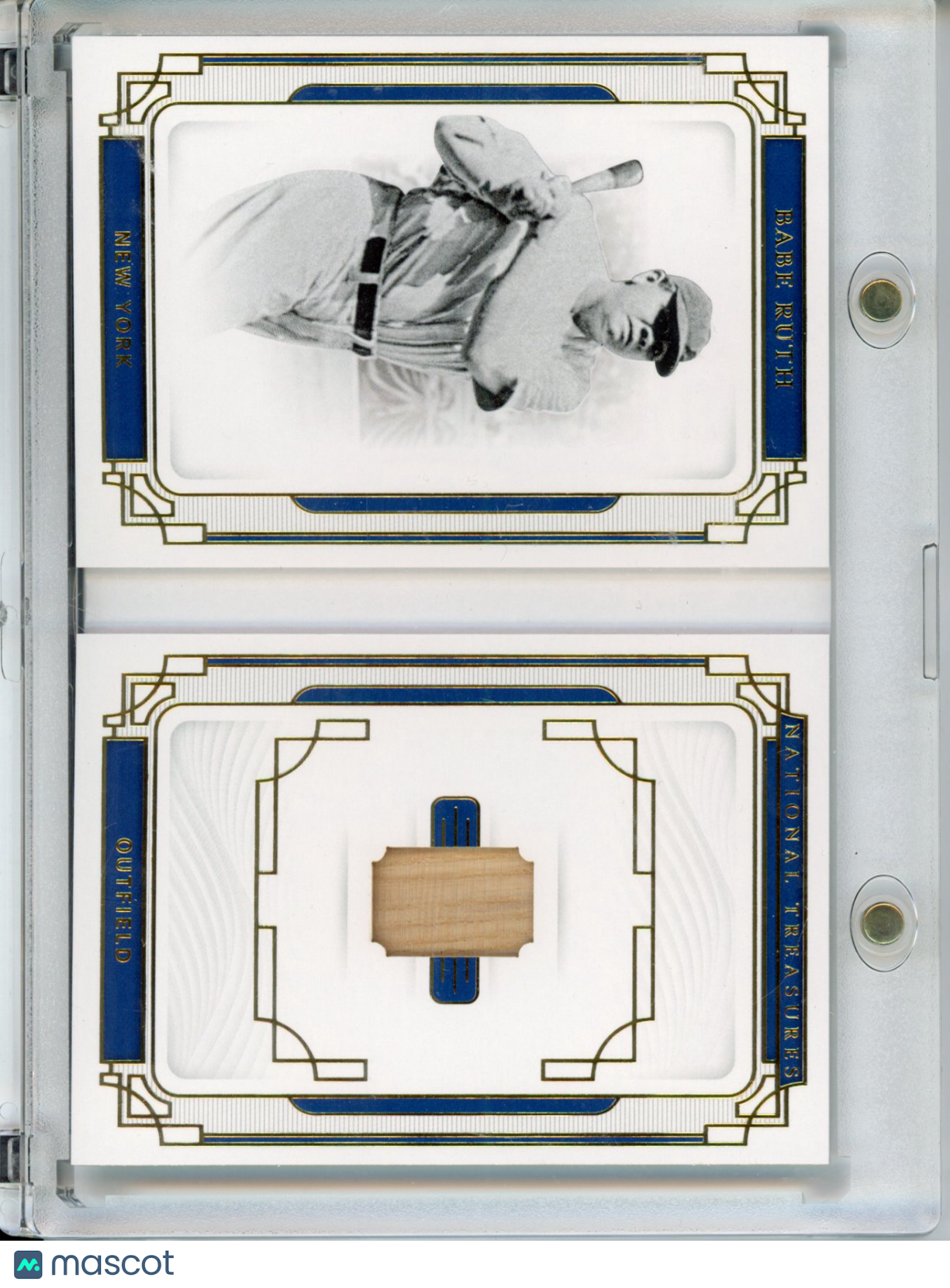 2019 Panini National Treasures Babe Ruth #LMB-BR Legends Materials Booklet /25