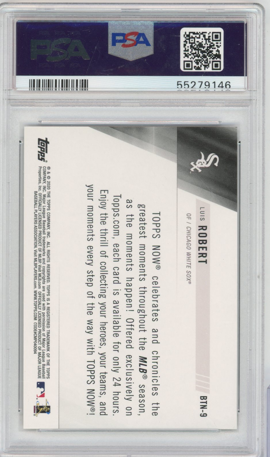 2020 Topps Topps Best of Topps Now Luis Robert BTN9 English PSA 10