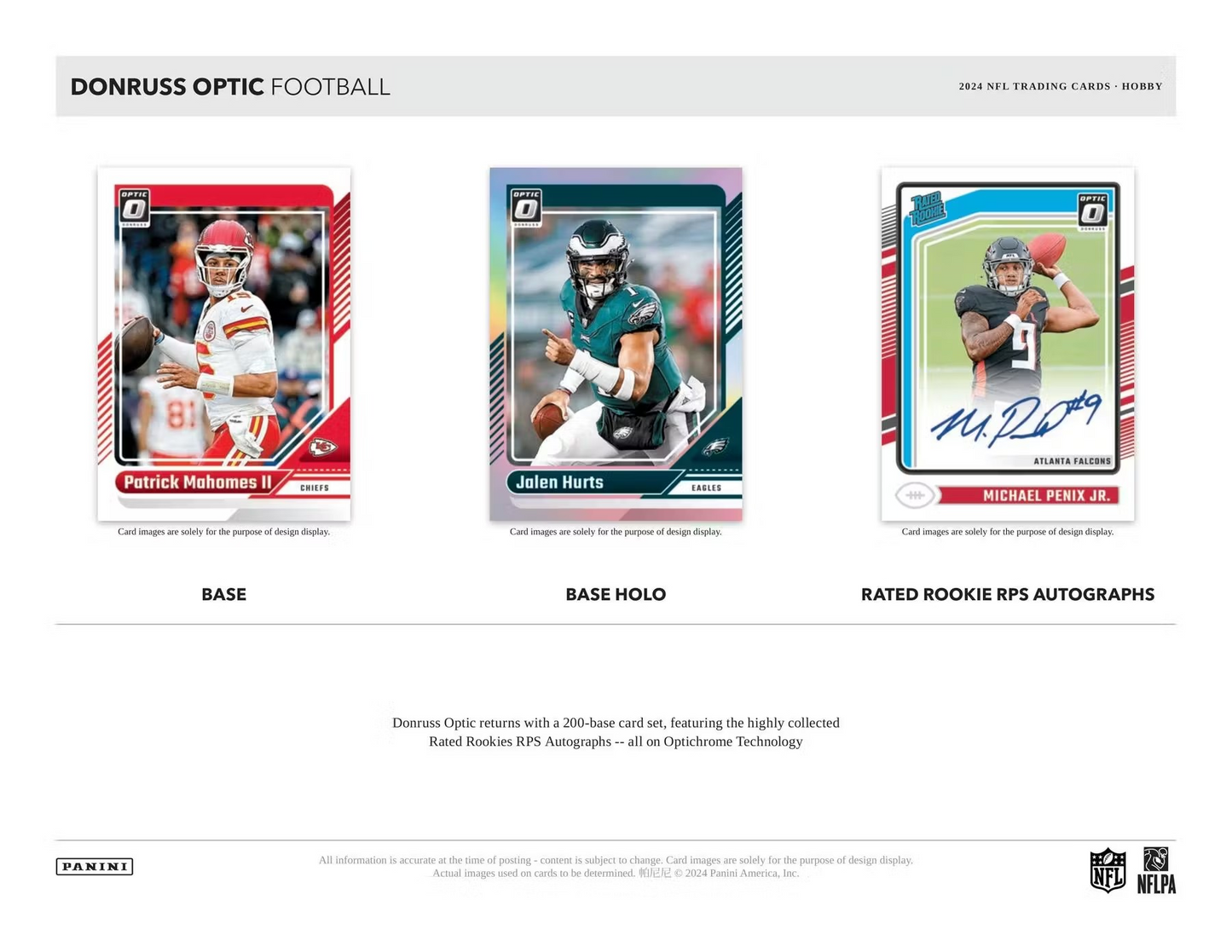 2024 Panini Donruss Optic Football 1st Off The Line Hobby 12-Box Case