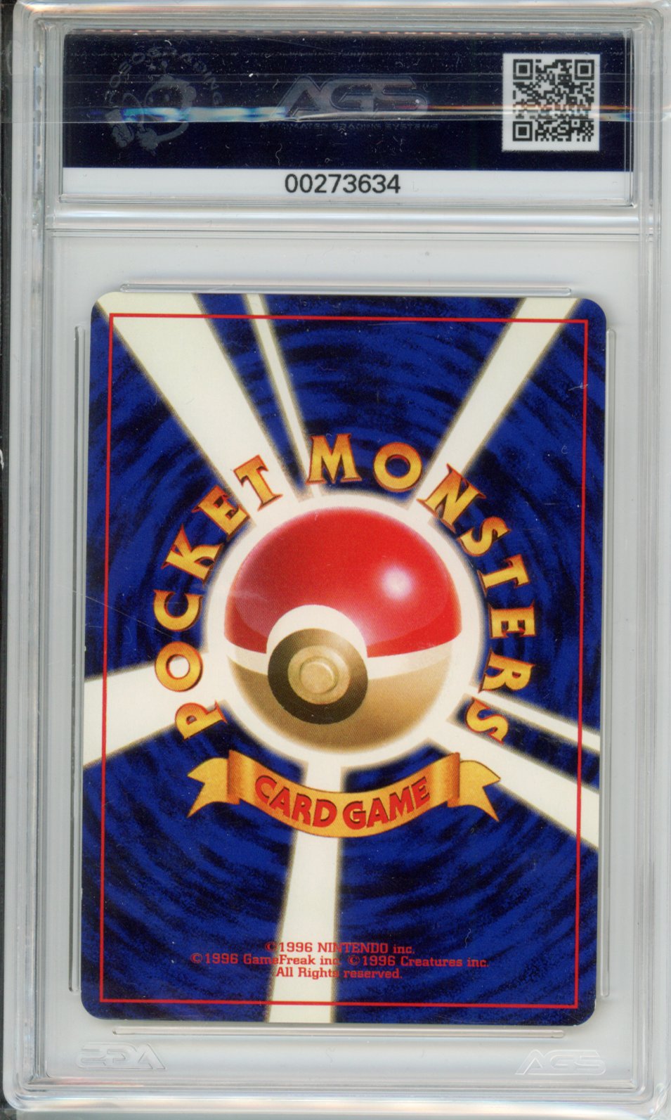 1999 Pokemon Gym Challenge Rocket's Zapdos #145 holo AGS 8.5