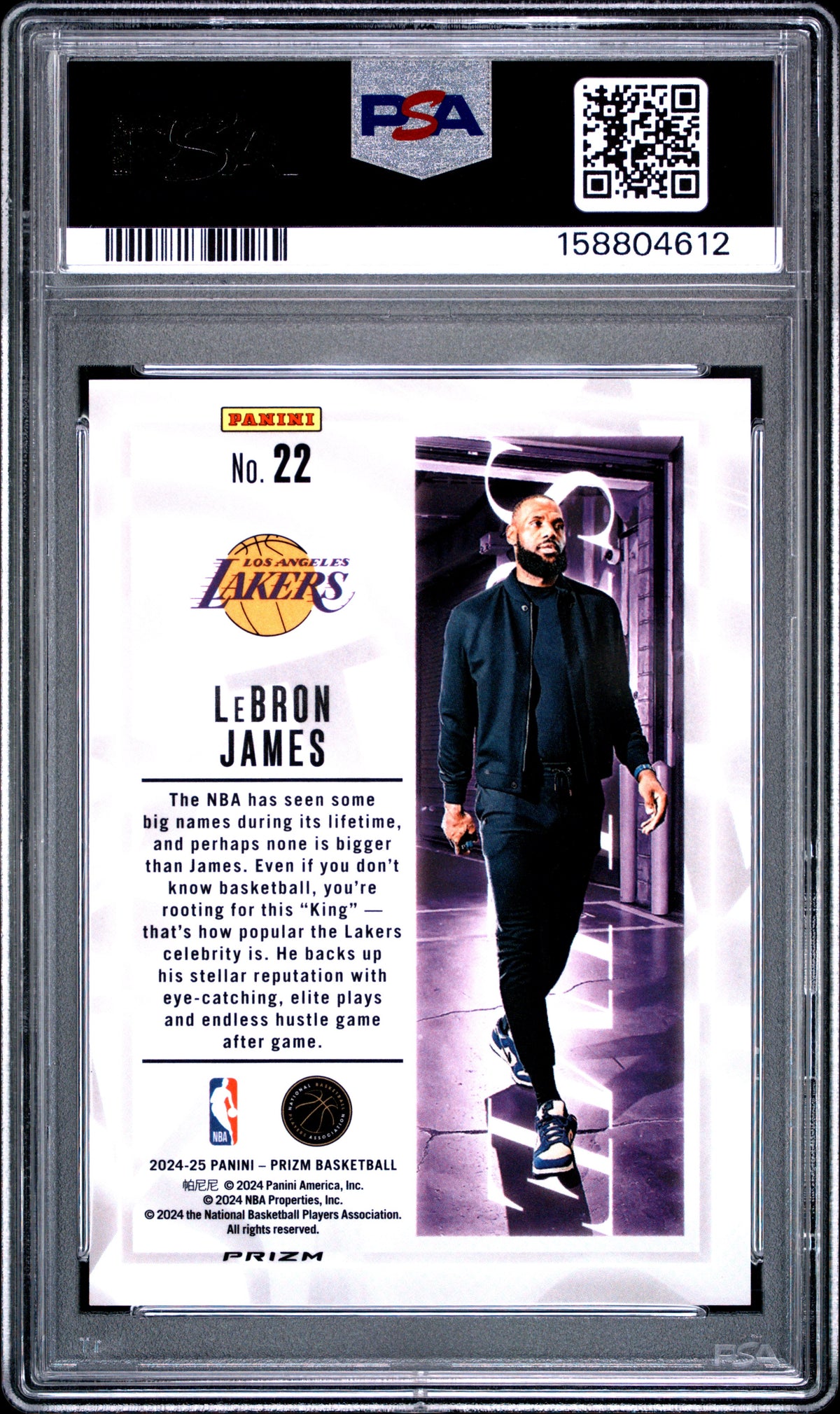 2024 Panini Prizm Basketball LeBron James #22 Prizm Sublime English PSA 9