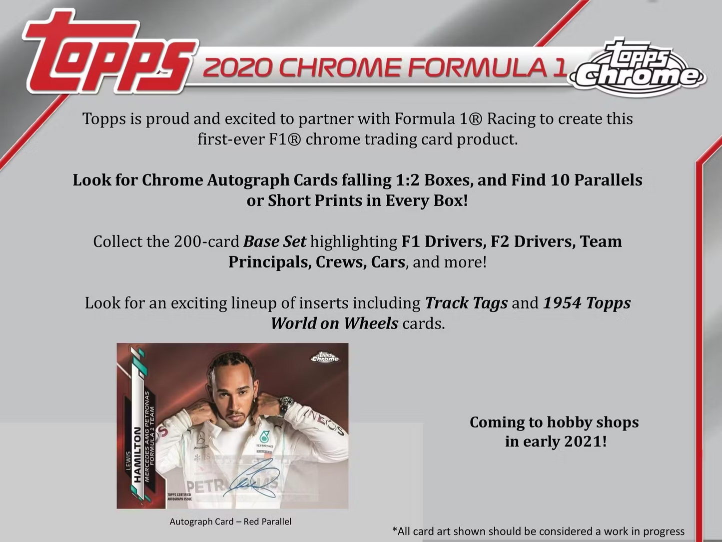 2020 Topps Chrome F1 Formula 1 Racing Hobby Box