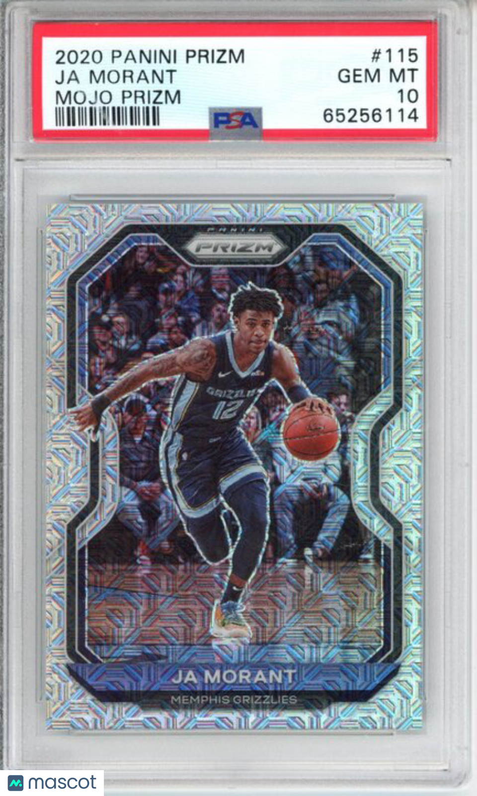 2020 Panini Prizm Ja Morant #115 Mojo /25 PSA 10