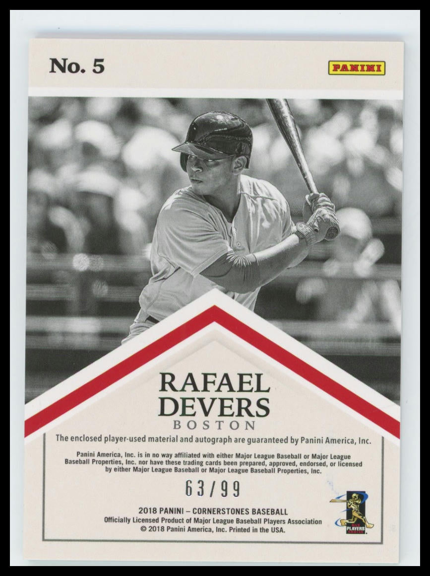 2018 Panini Chronicles Rafael Devers Rookie Cornerstones #/99
