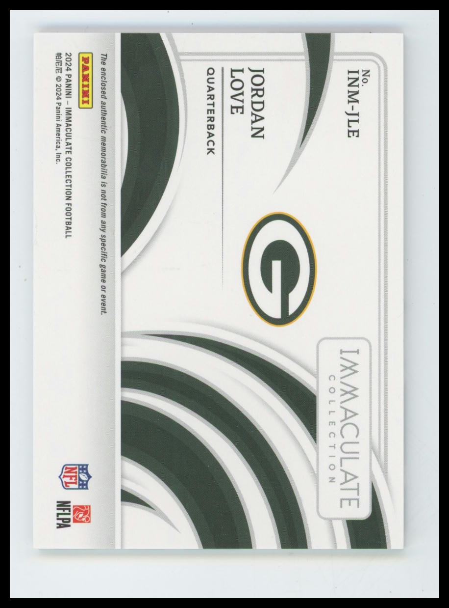 2024 Panini Immaculate Jordan Love Numbers Jersey #/88 Packers