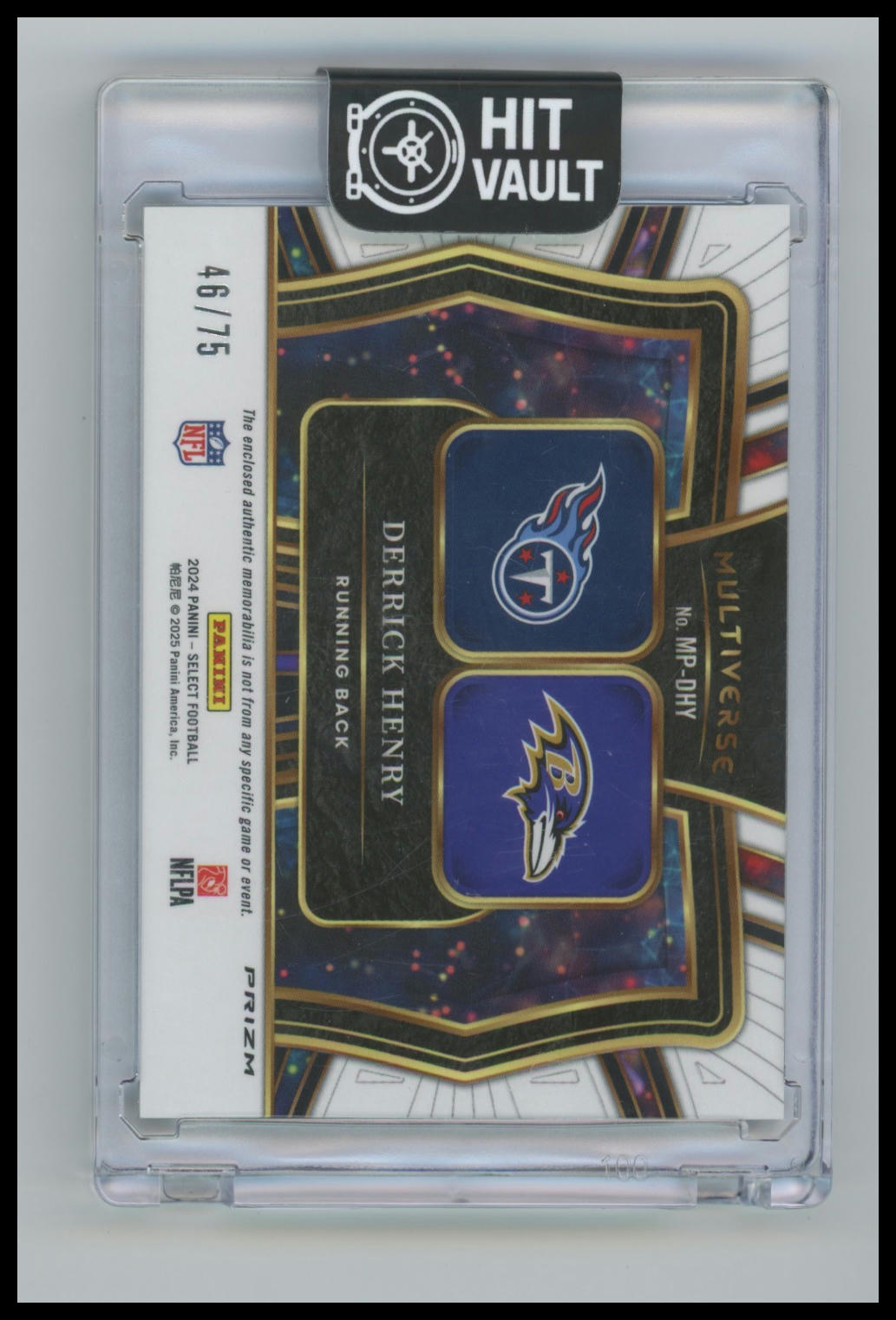 Derrick Henry 2024 Panini Select #MP-DHY White Prizm Multiverse Patch /75