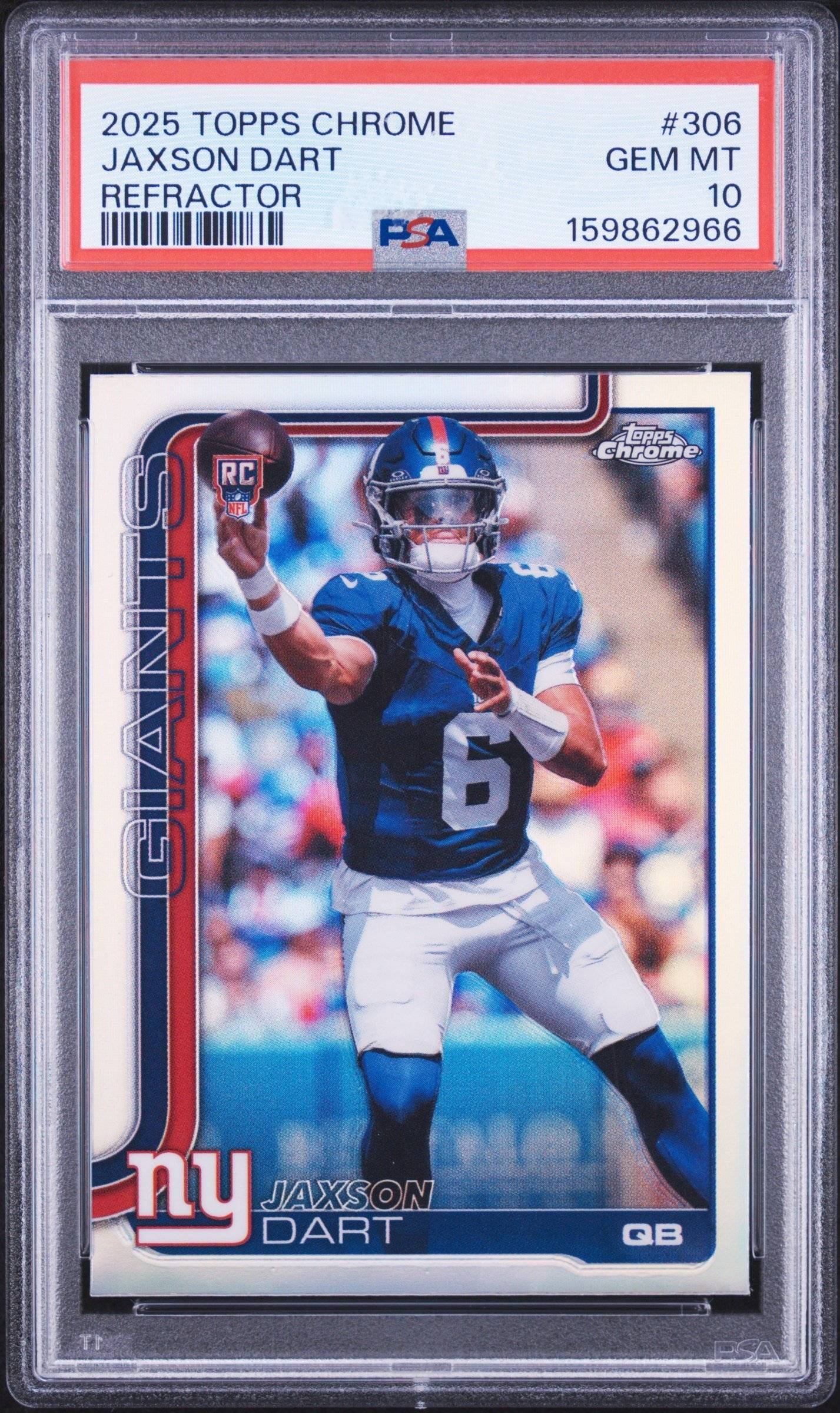 2025 Topps CHROME JAXSON DART #306 REFRACTOR English PSA 10
