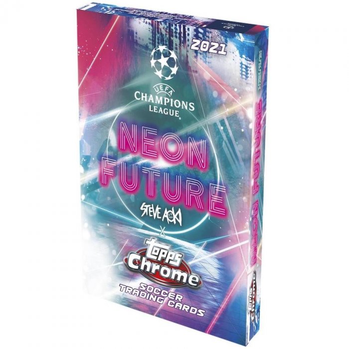 2020-21 Topps UEFA Champions League Chrome Steve Aoki X Neon Futures Soccer Hobby Box
