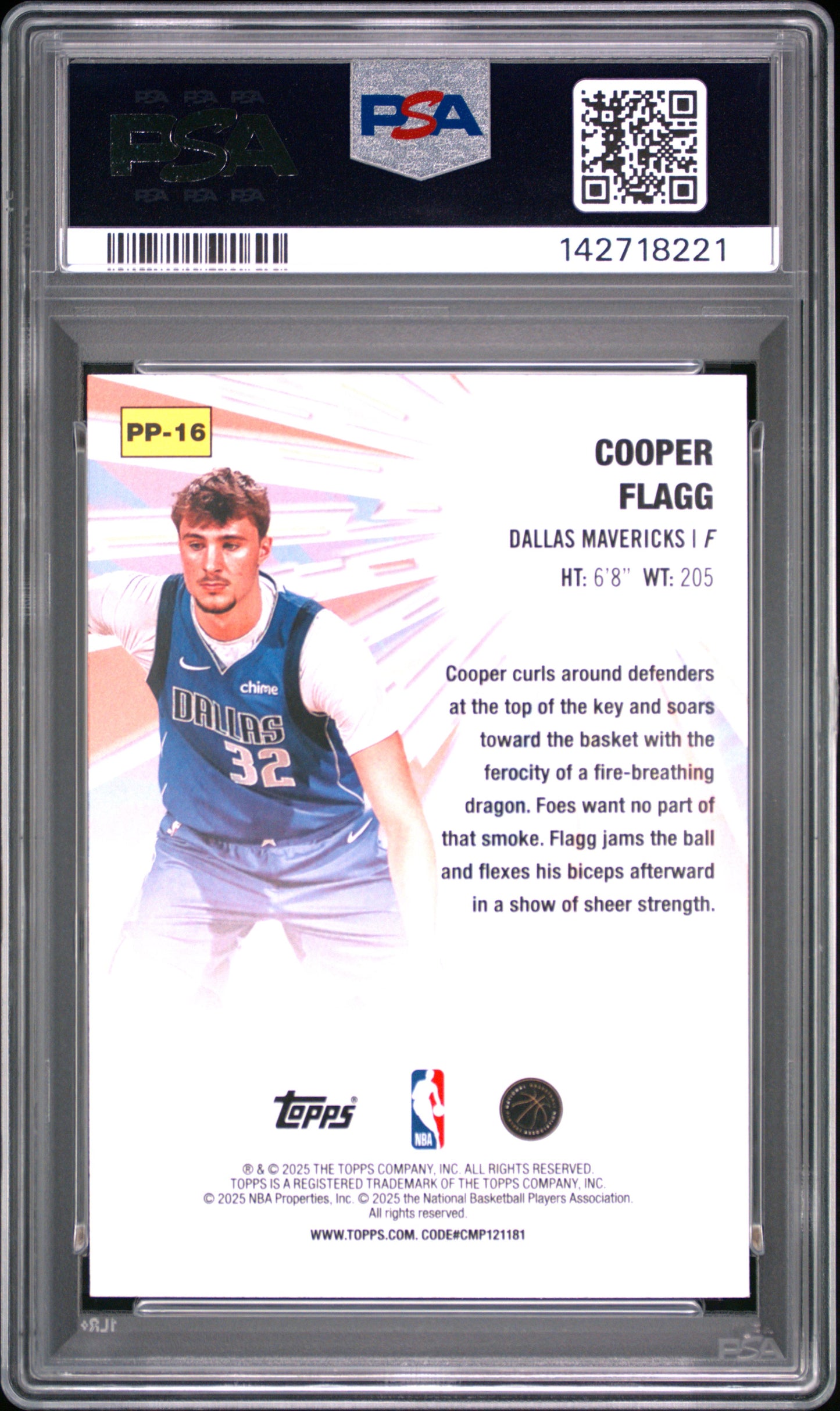 2025 Topps Power Players Cooper Flagg #PP-16 PSA 9