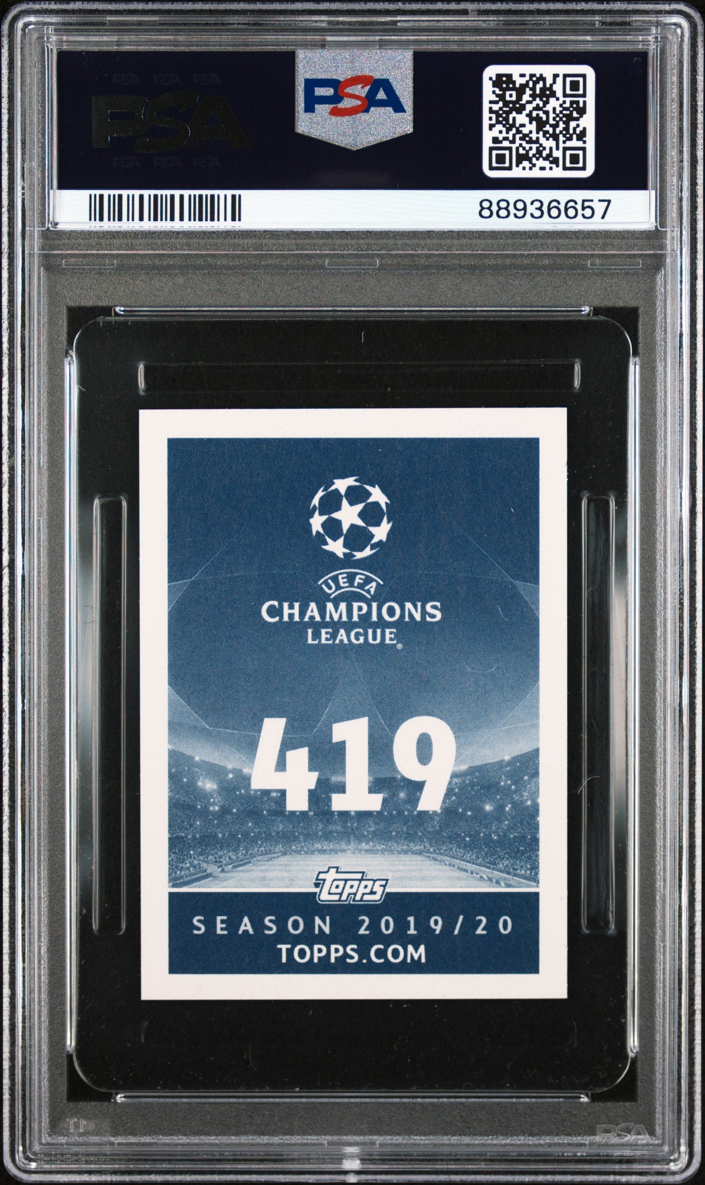 2019 Topps UEFA Champions League Stickers Erling Haaland #419 PSA 10