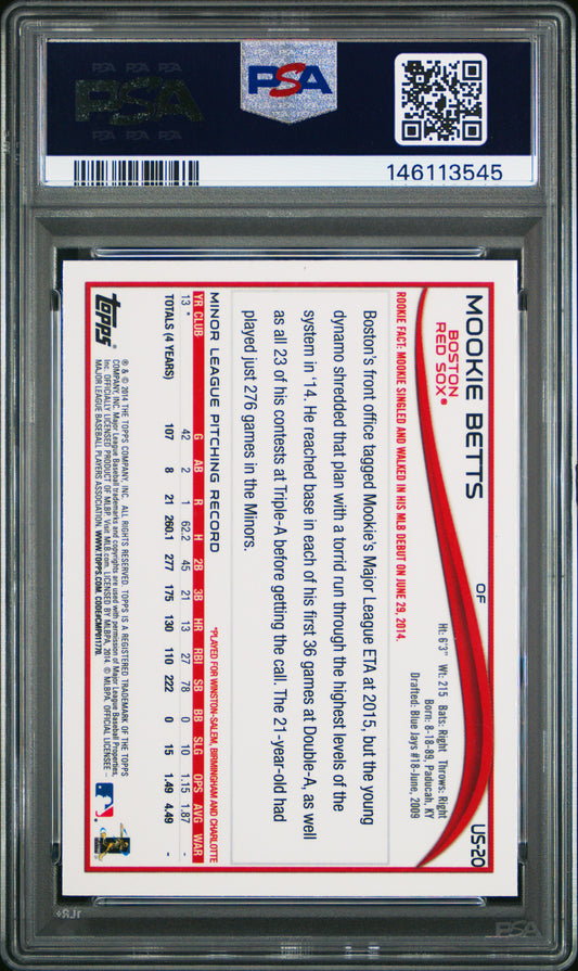 2014 Topps Chrome Update Mookie Betts #US-20 PSA 10