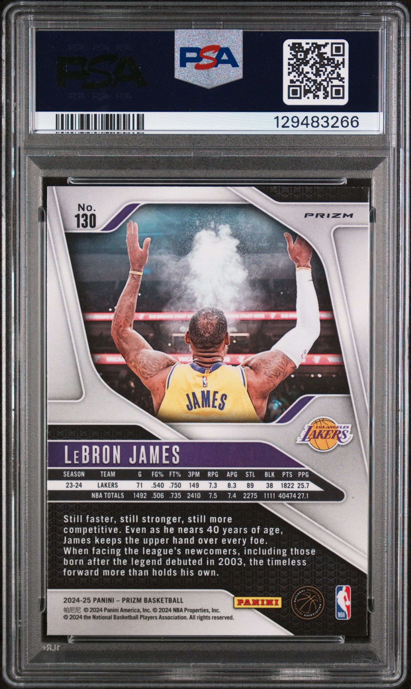 2024 Panini Prizm LeBron James #130 China Variation PSA 10