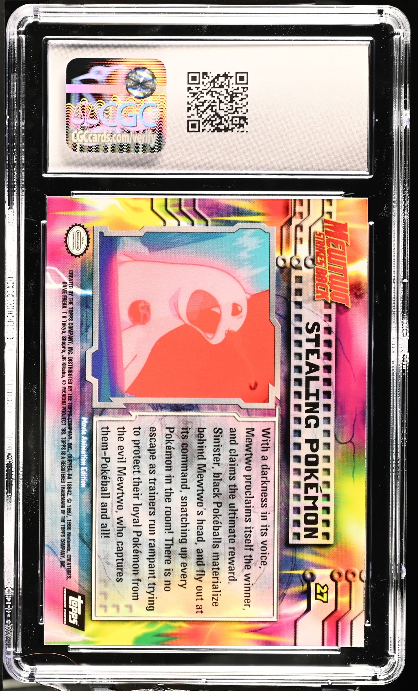 1999 Topps Pok^Mon The First Movie Stealing Pokémon #27 Second Print CGC 10