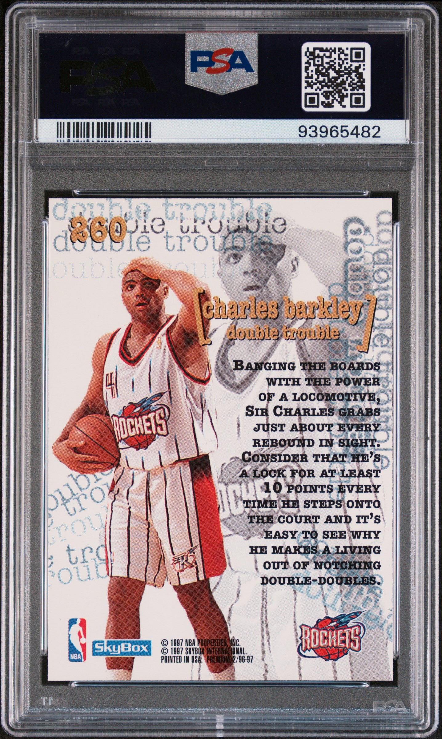1996 Skybox Premium Charles Barkley #260 PSA 10
