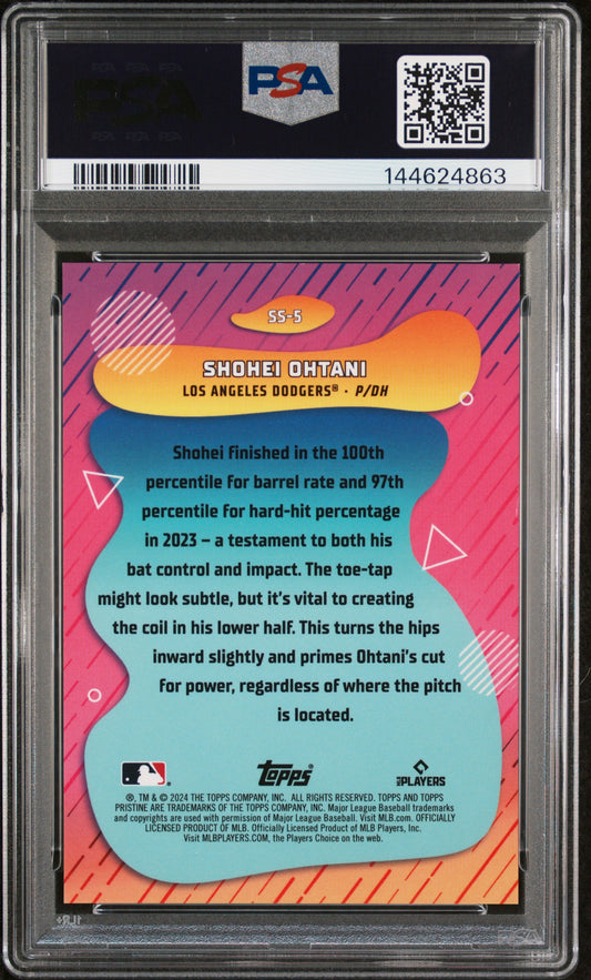 2024 Topps Pristine Swings Of Summer Shohei Ohtani #SS5 Org Ref PSA 10