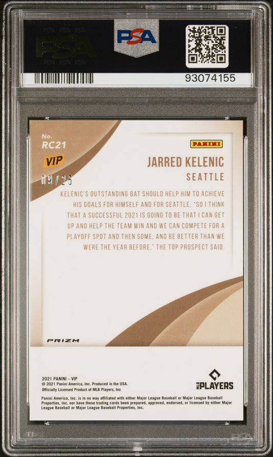 2022 Panini National Vip Rookies Jarred Kelenic #RC21 Camo Green PSA 9