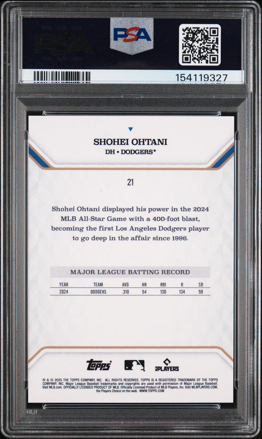 2025 Topps MLB MVP Collection Shohei Ohtani #21 Gold Foil PSA 10