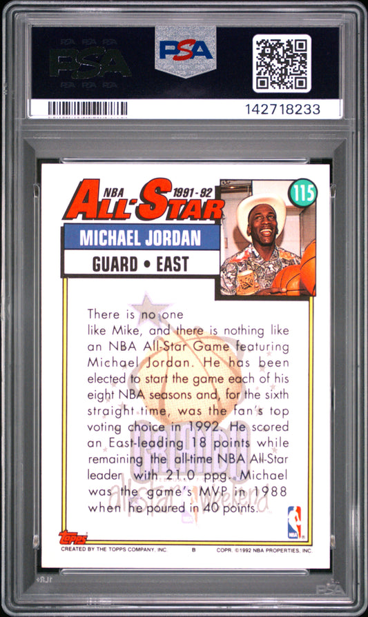 1992 Topps Michael Jordan #115 PSA 8