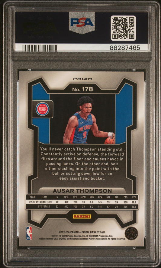 2023 Panini Prizm Ausar Thompson #178 Silver PSA 10