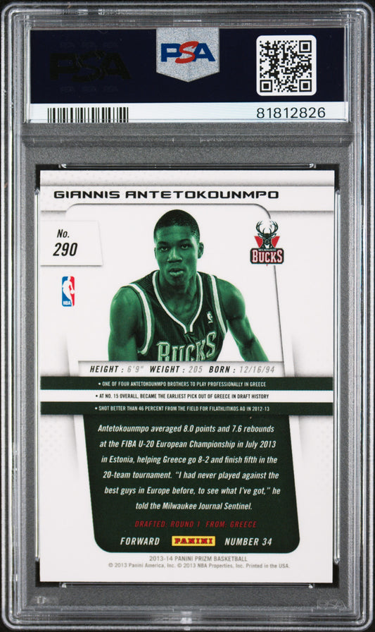 2013 Panini Prizm G. Antetokounmpo #290 PSA 10