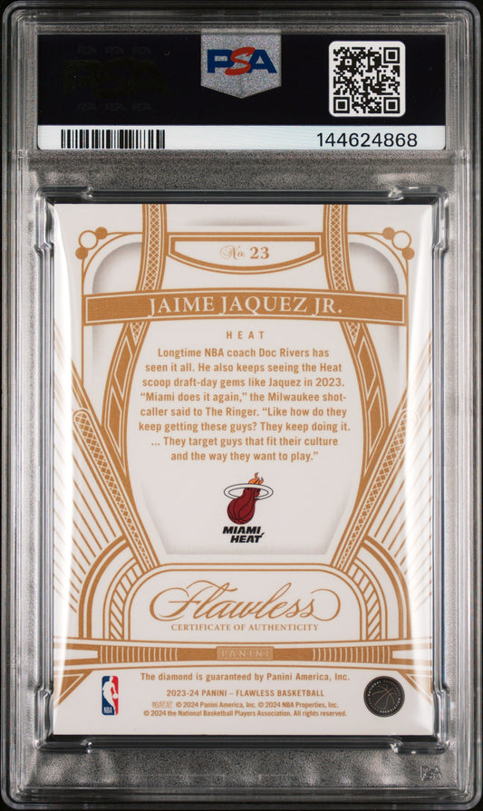 2023 Panini Flawless Jaime Jaquez JR. #23 /20 PSA 8