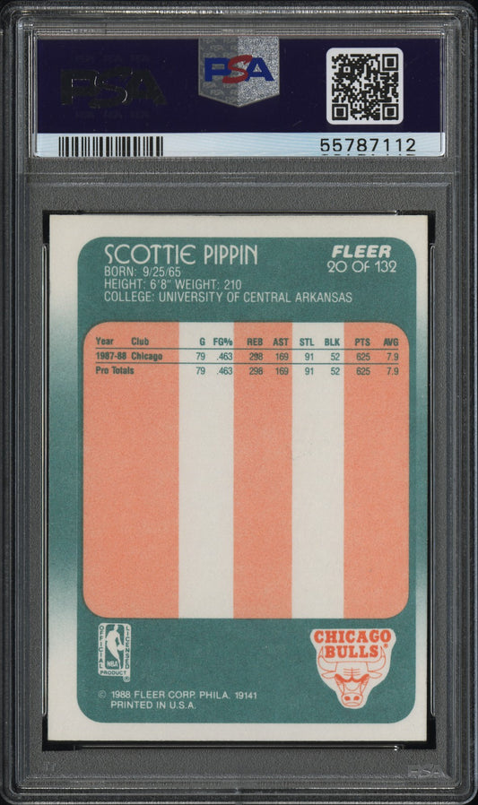 1988 Fleer Scottie Pippen #20 PSA 8