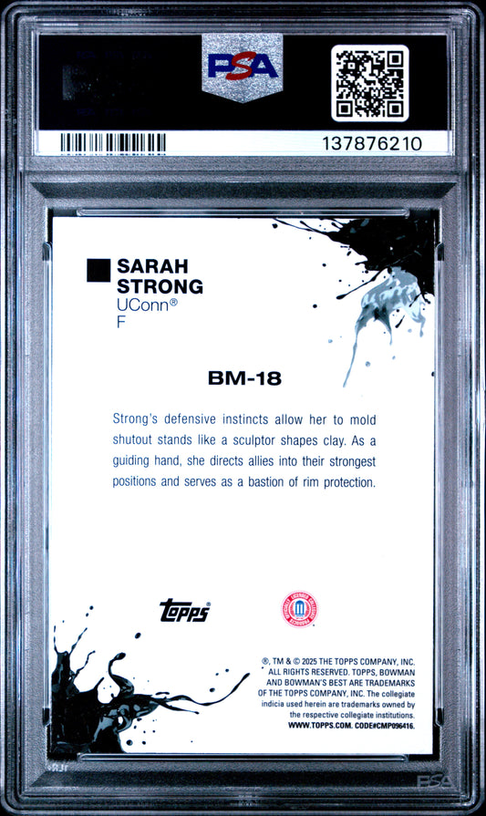 2024 Bowman University Best Bowman Masterpieces Sarah Strong Shim Ref PSA 10