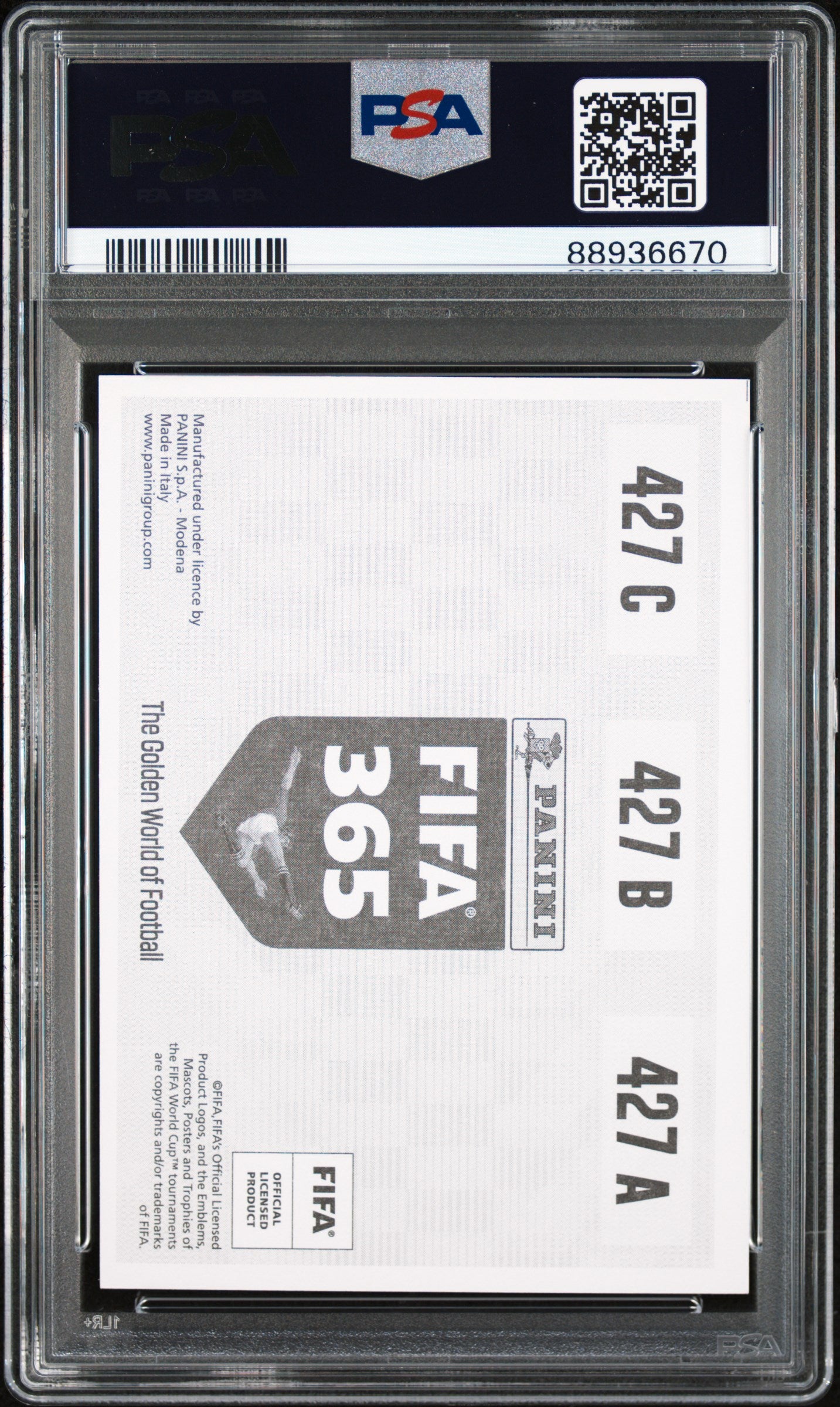 2019 Panini FIFA 365 Lunin Kangin Haaland #427 Gray Back PSA 8
