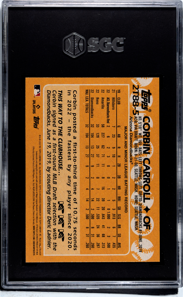 2023 Topps Corbin Carroll #2T88-5 '88 SGC 9.5