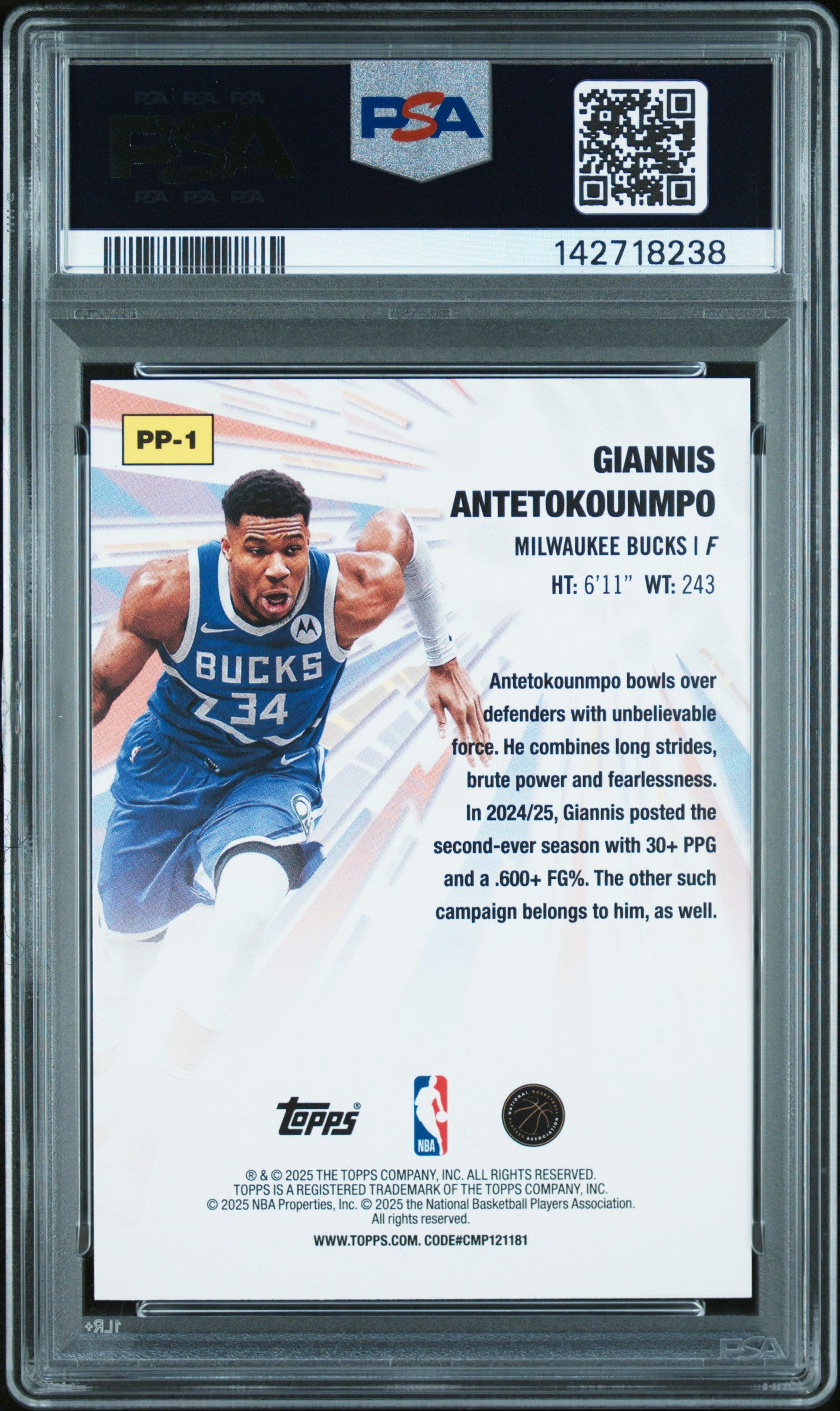 2025 Topps Power Players Giannis Antetokounmpo #PP-1 PSA 10