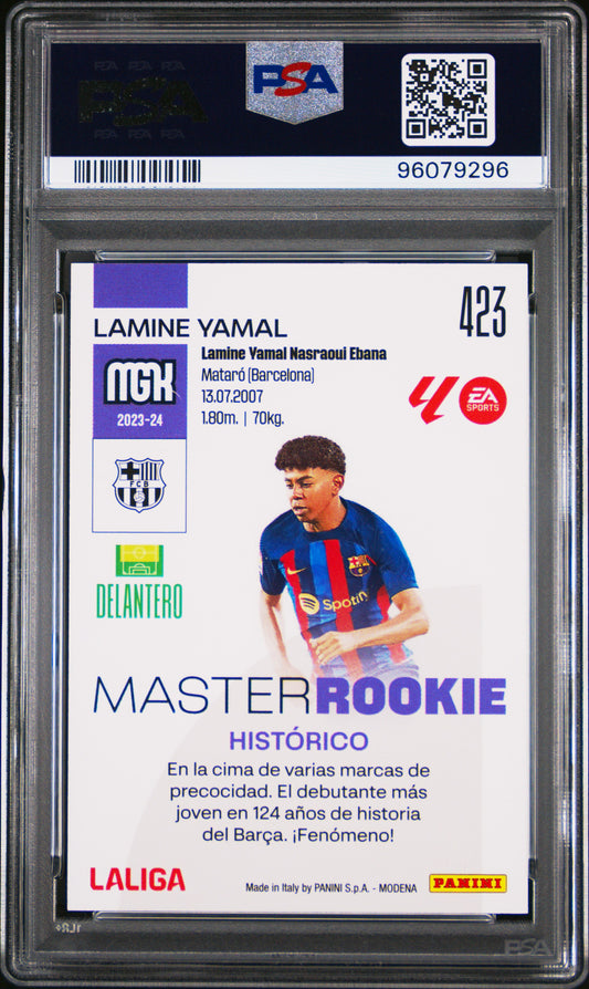 2023-24 Panini Megacracks Laliga Ea Sports Lamine Yamal #423 PSA 10 RC