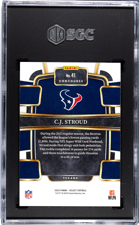 2023 Panini Select CJ Stroud #41 SGC 10