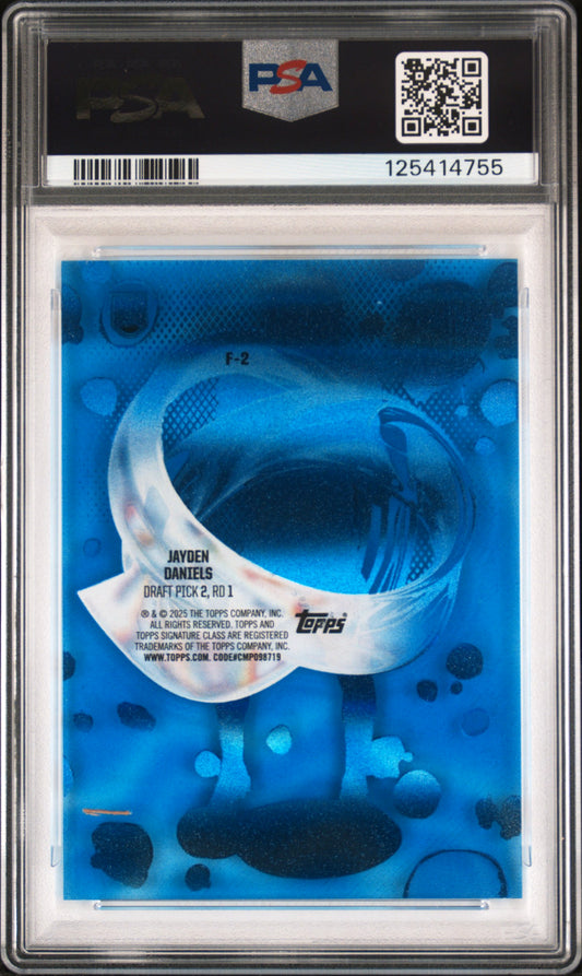 2024 Topps Signature Class Fluidity Jayden Daniels #F2 Blue /5 PSA 10