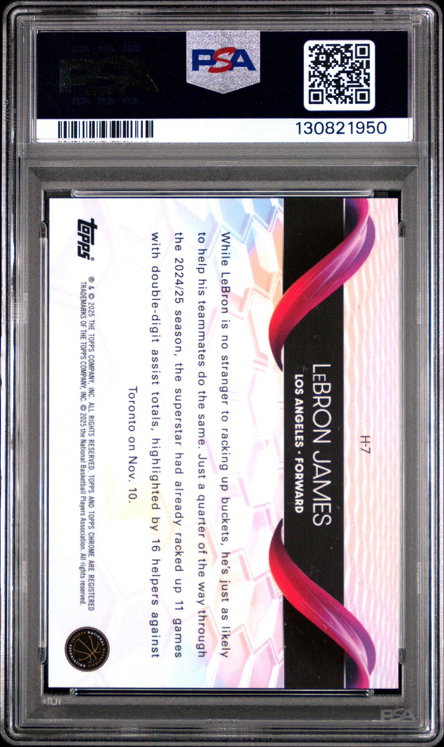 2024 Topps Chrome Helix LeBron James #H7 PSA 9