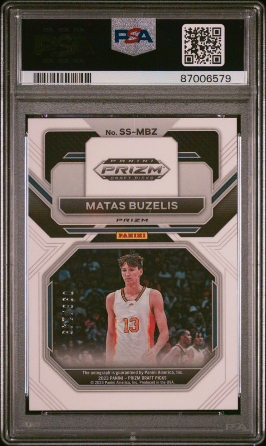 2023 Panini Prizm Draft Picks Sensational Signature Matas Buzelis #SSMBZ Red /149 PSA 9