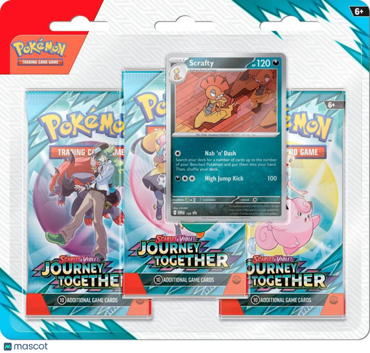 2025 Pokemon Journey Together 3 pack blister Pokemon