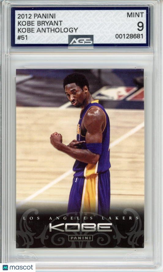 Basketball 2012-13 Panini Kobe Anthology KOBE BRYANT #051 Unlimited AGS 9