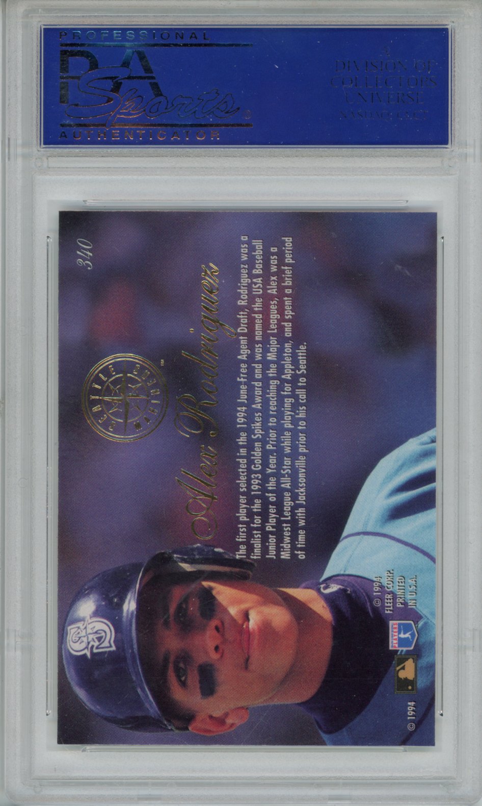 1994 Flair Alex Rodriguez #340 PSA 10