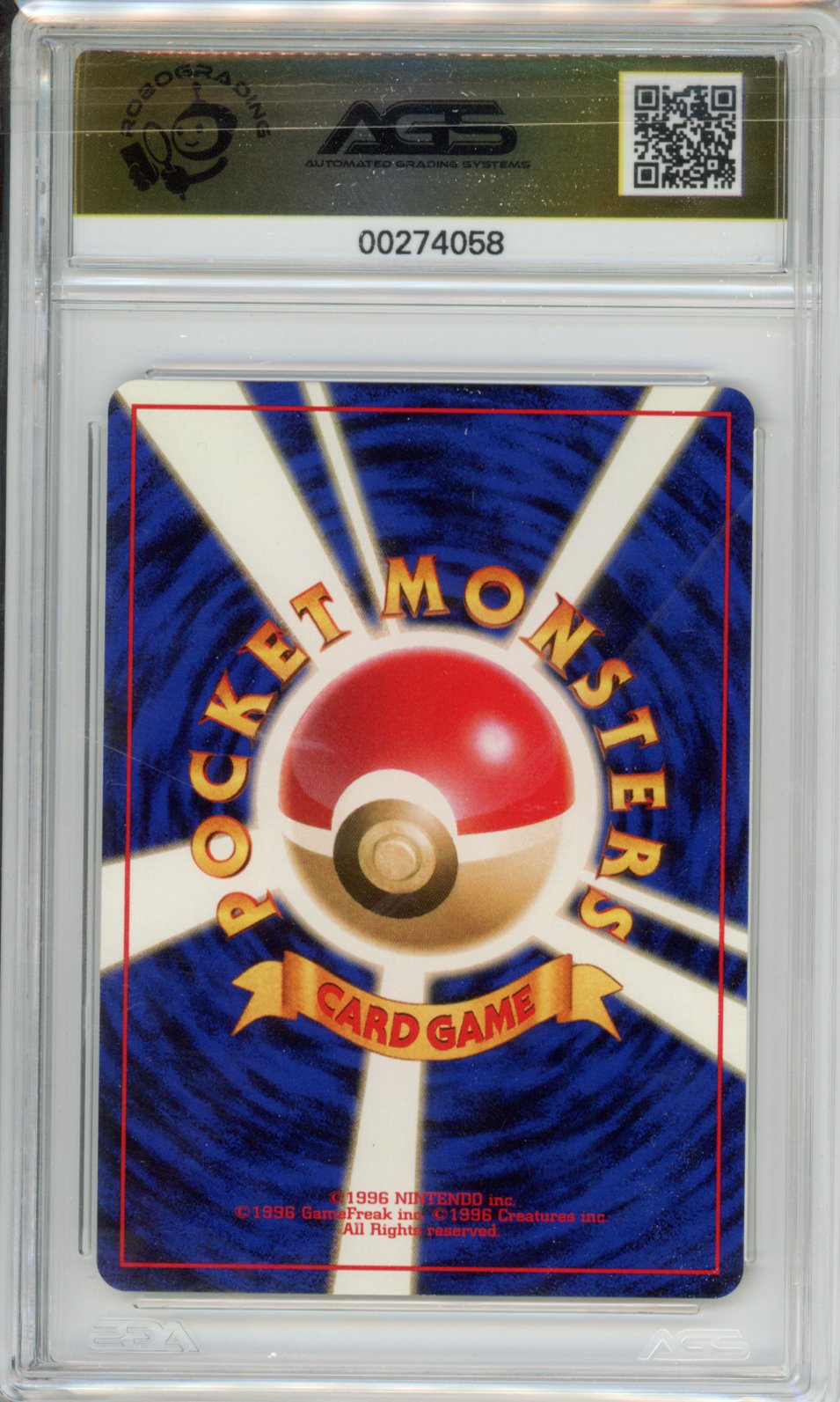 1999 Pokemon Challenge from the Darkness Giovanni #NN Unlimited Holo AGS 9.5